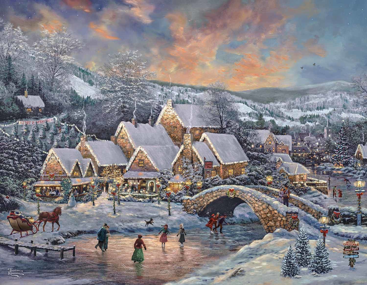 4 In 1 Thomas Kinkade Holiday Collection - Scratch and Dent