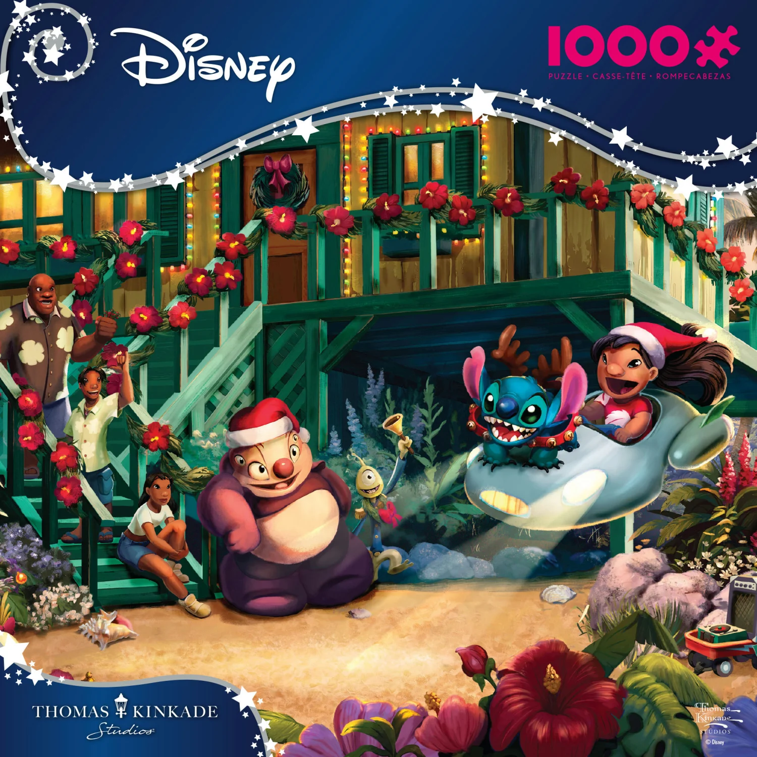Lilo And Stitch Aloha Christmas - 1000 Piece Jigsaw Puzzle by Ceaco ...
