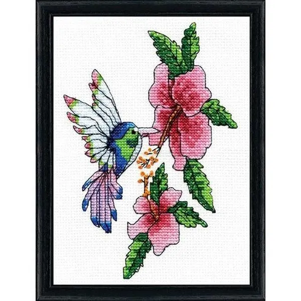 Counted Cross Stitch 5 X 7 - Hummingbird