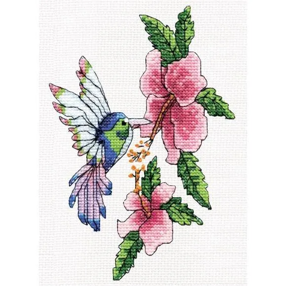 Counted Cross Stitch 5 X 7 - Hummingbird