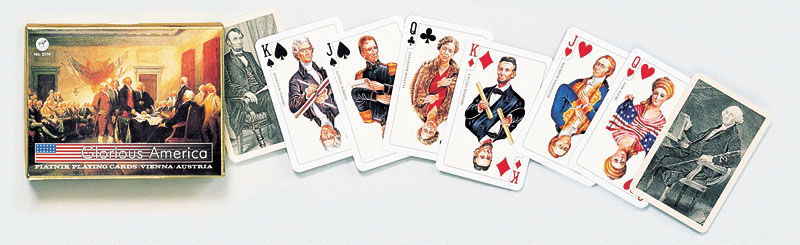 Double deck play.cards. Glorious America