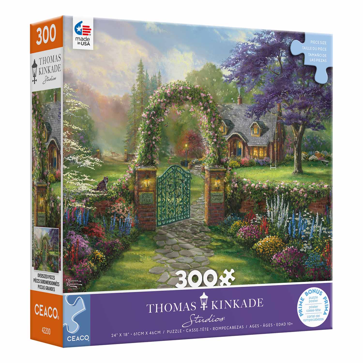 Thomas Kinkade Inspirations Hummingbird Cottage 300 Pieces Ceaco Serious Puzzles 