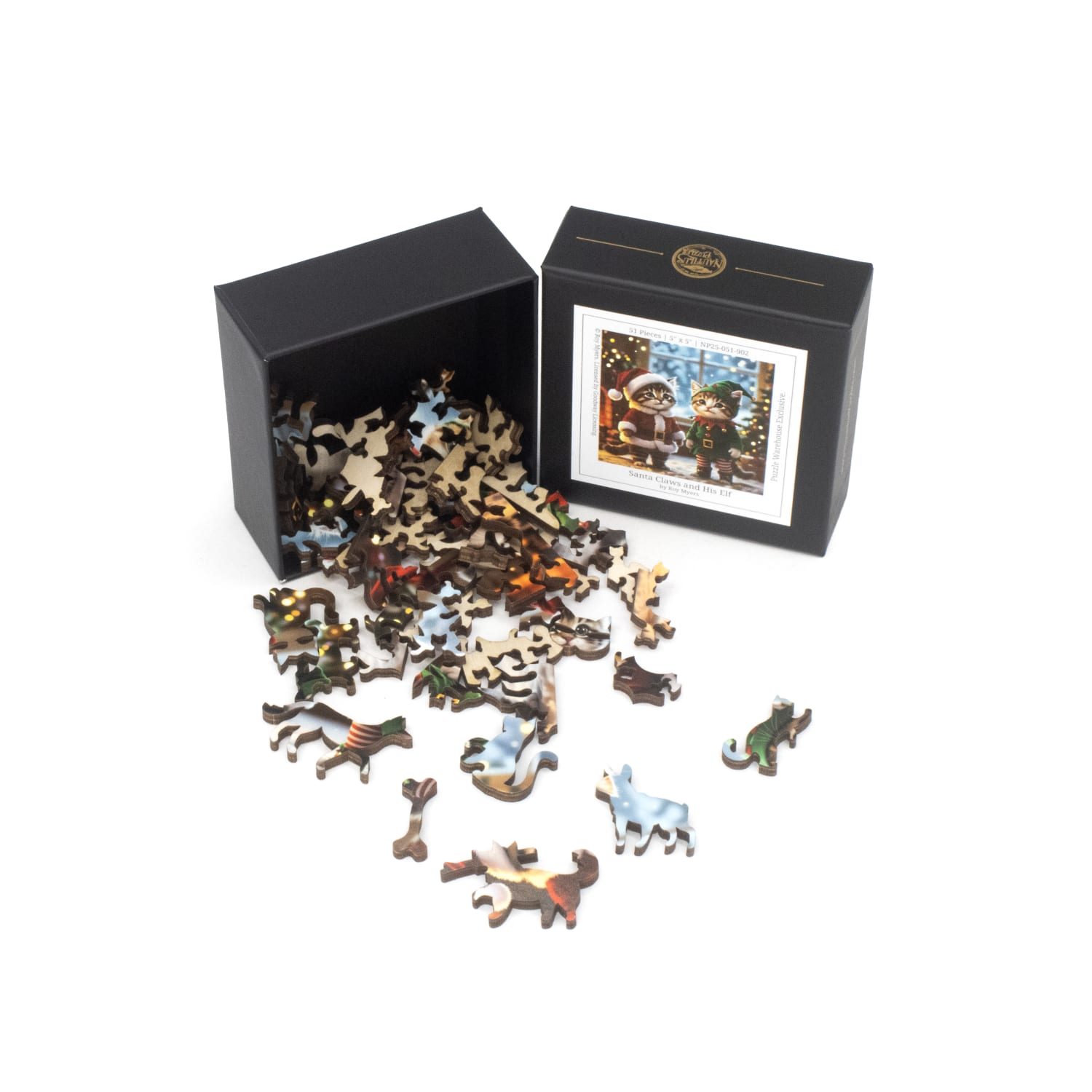 Santa Claws and His Elf- Puzzle Warehouse Exclusive Mini puzzle