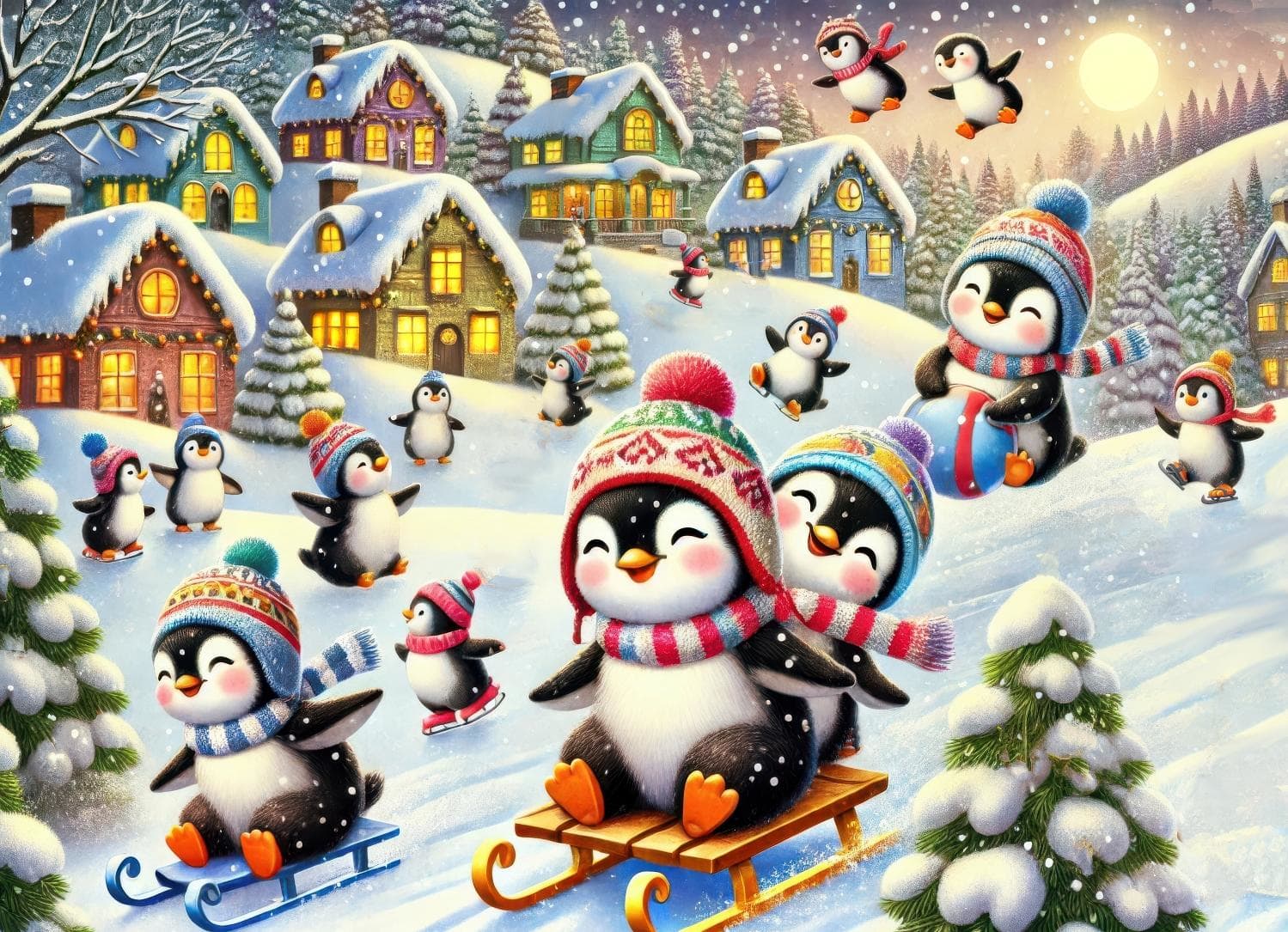 Snowflakes and Smiles - Puzzle Warehouse Exclusive Mini puzzle Animals