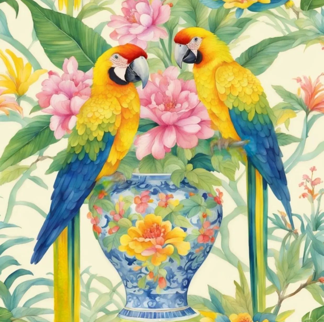 Yellow Macaws Birds