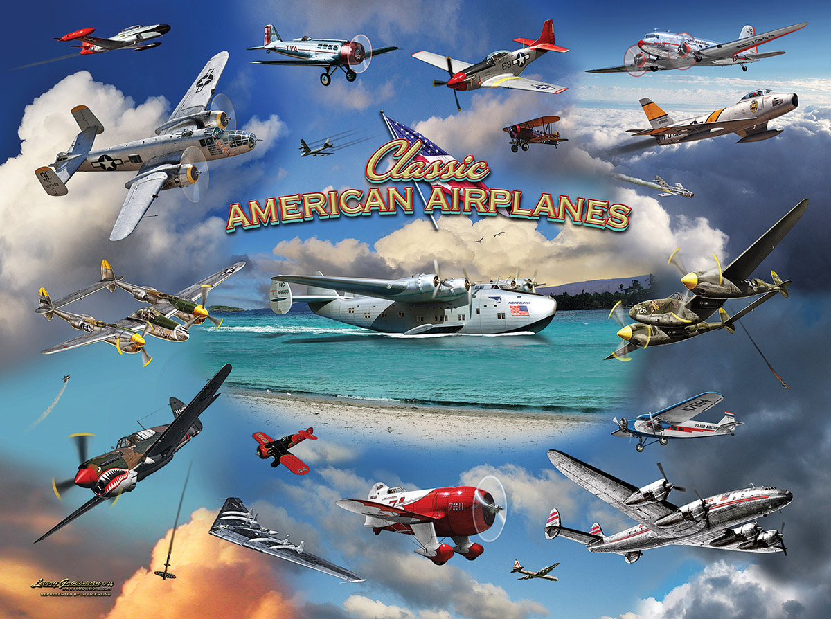 Classic American Planes Plane Jigsaw Puzzle