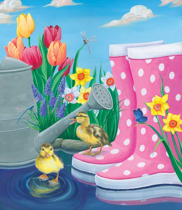 Puddle Fun Spring Jigsaw Puzzle