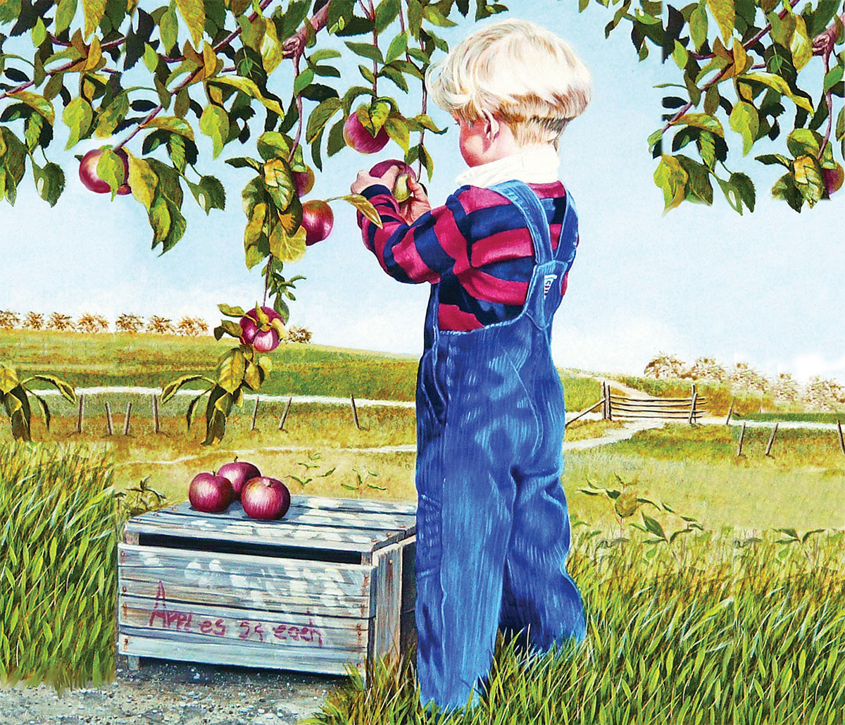 Apple Picking Farm Jigsaw Puzzle