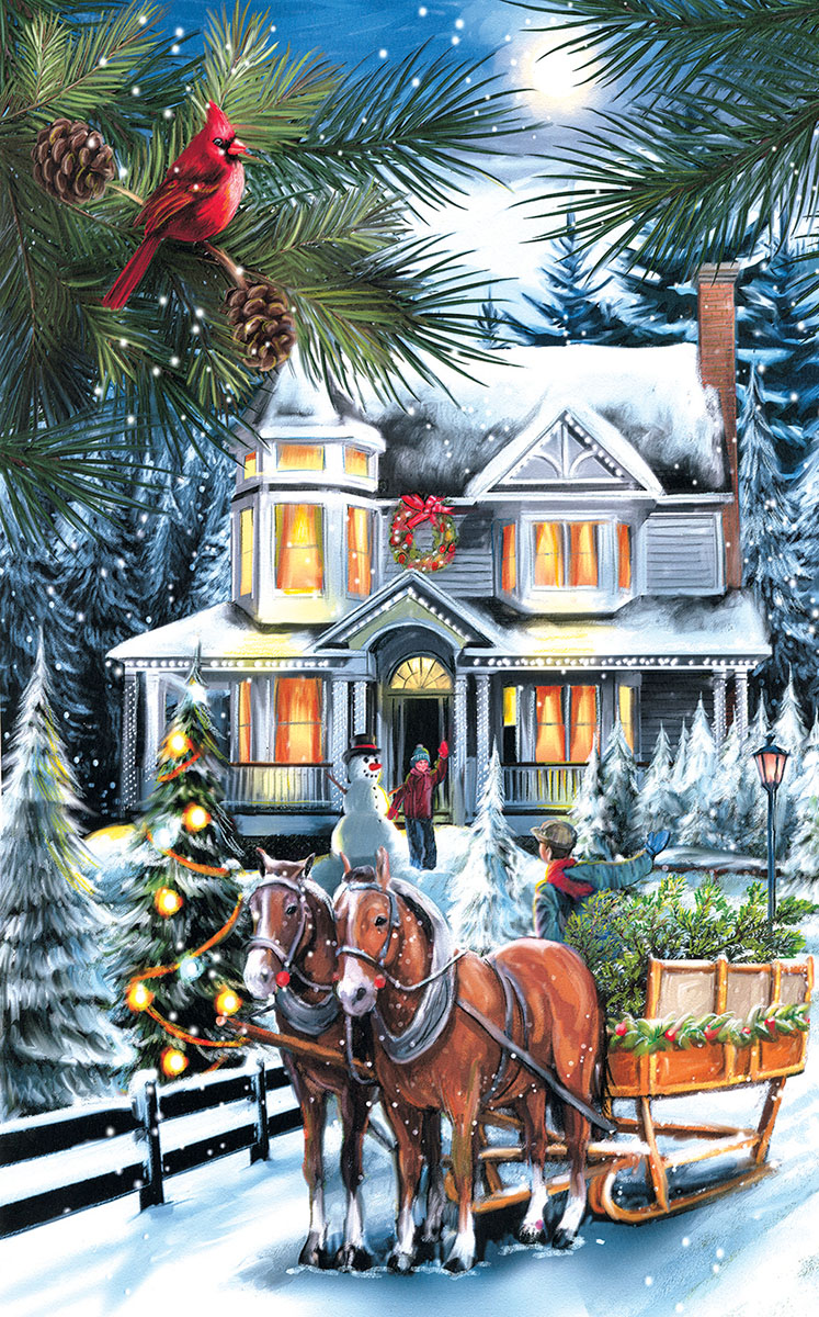 Here comes the Tree Winter Jigsaw Puzzle
