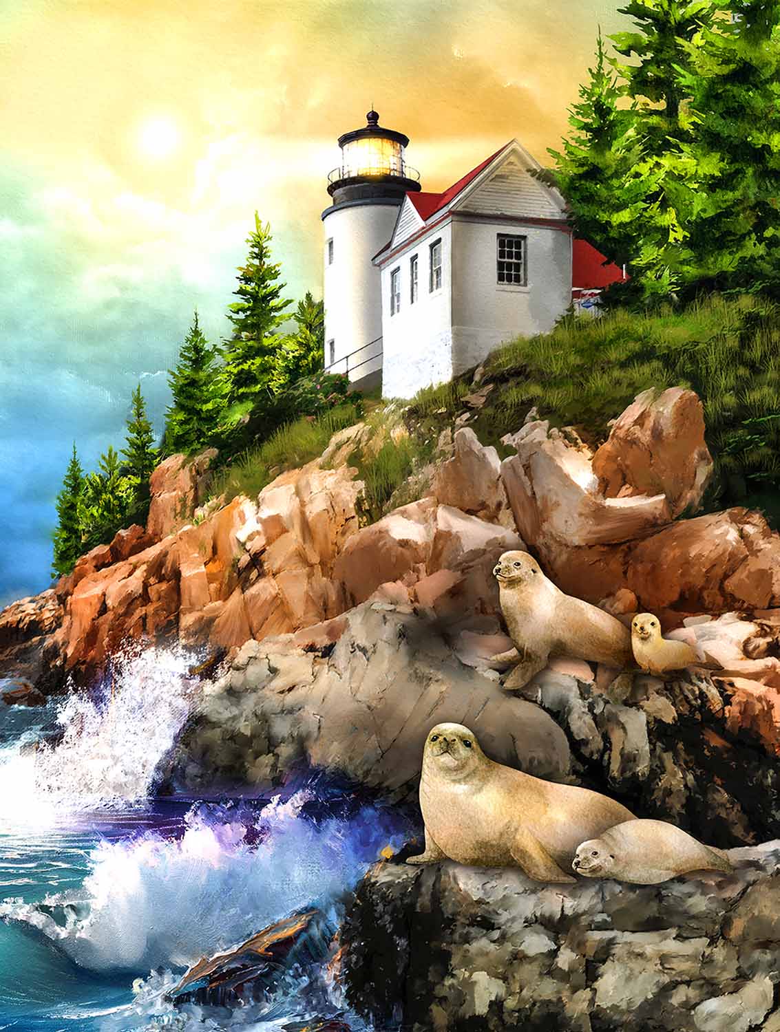 Bass Harbor Light Station Lighthouse Jigsaw Puzzle