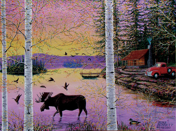 Moose Lodge Forest Animal Jigsaw Puzzle