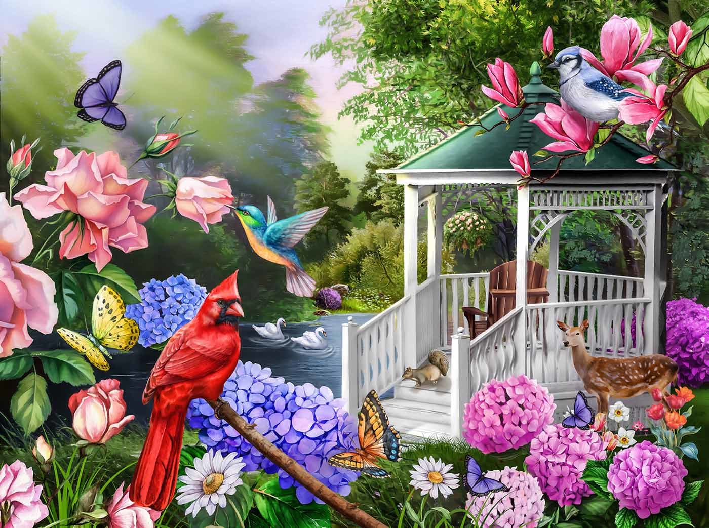 Lakeside Fantasy Birds