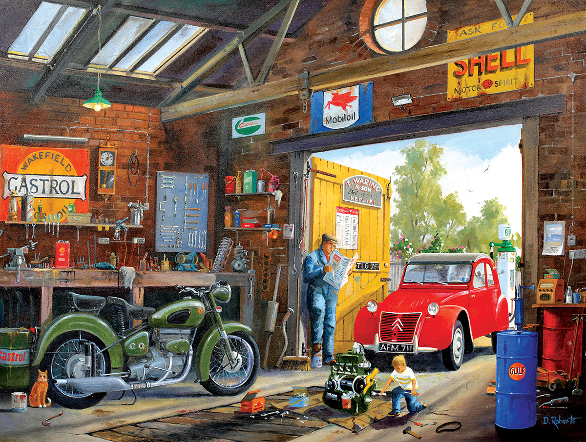 Following in Dad's Footsteps Vehicles Jigsaw Puzzle