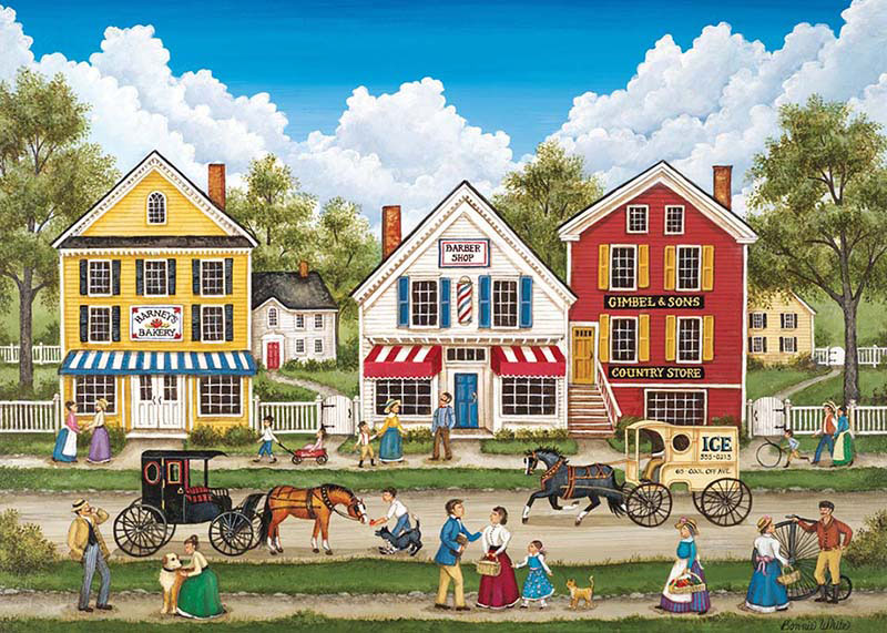 Busy Day Main Street Jigsaw Puzzle