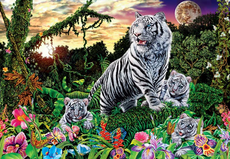 Hidden Images - Majestic Tigers Jungle Animals