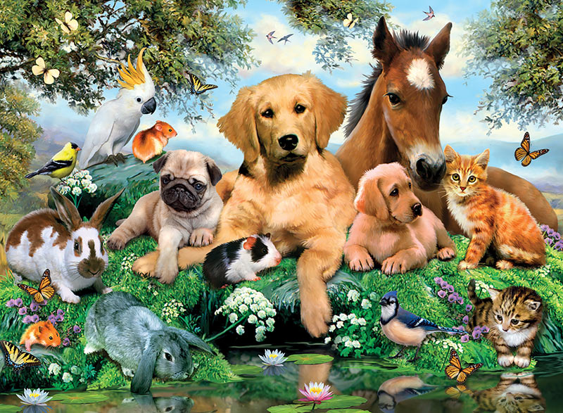 Relaxing Afternoon Animals Jigsaw Puzzle
