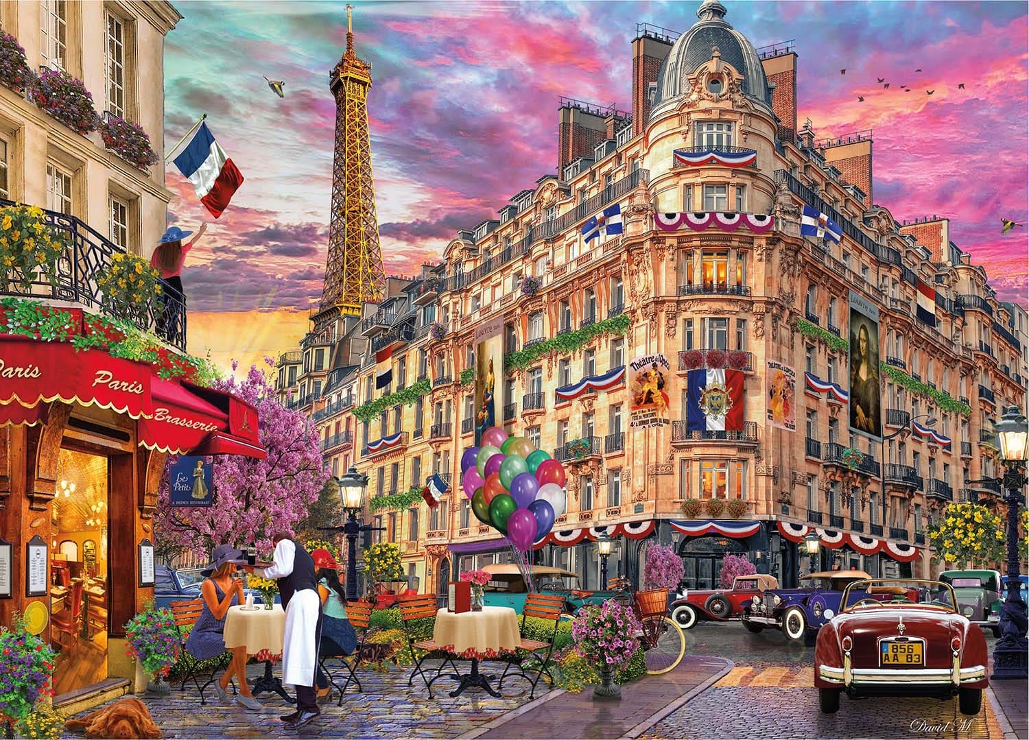 Cities Bonjour Paris - Scratch and Dent - 1000 Piece Jigsaw Puzzle by ...