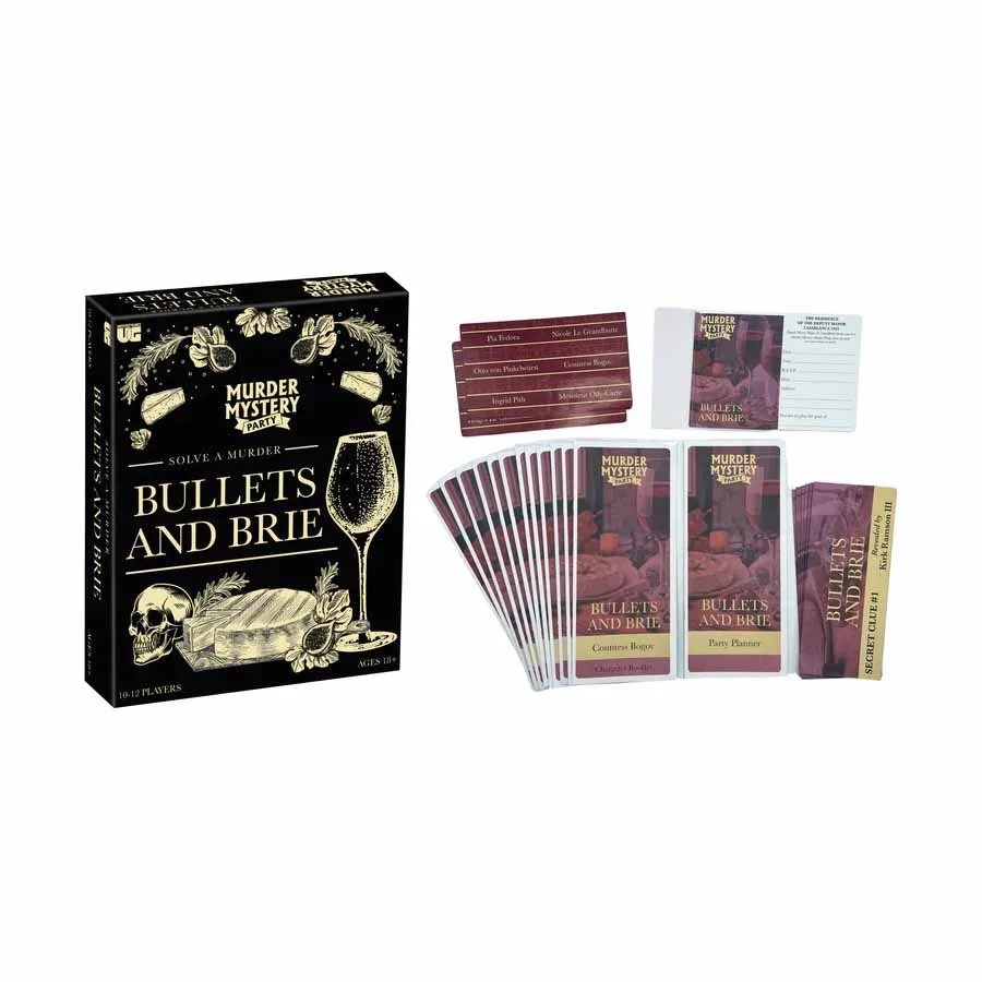 Murder Mystery Party Game - Bullets & Brie