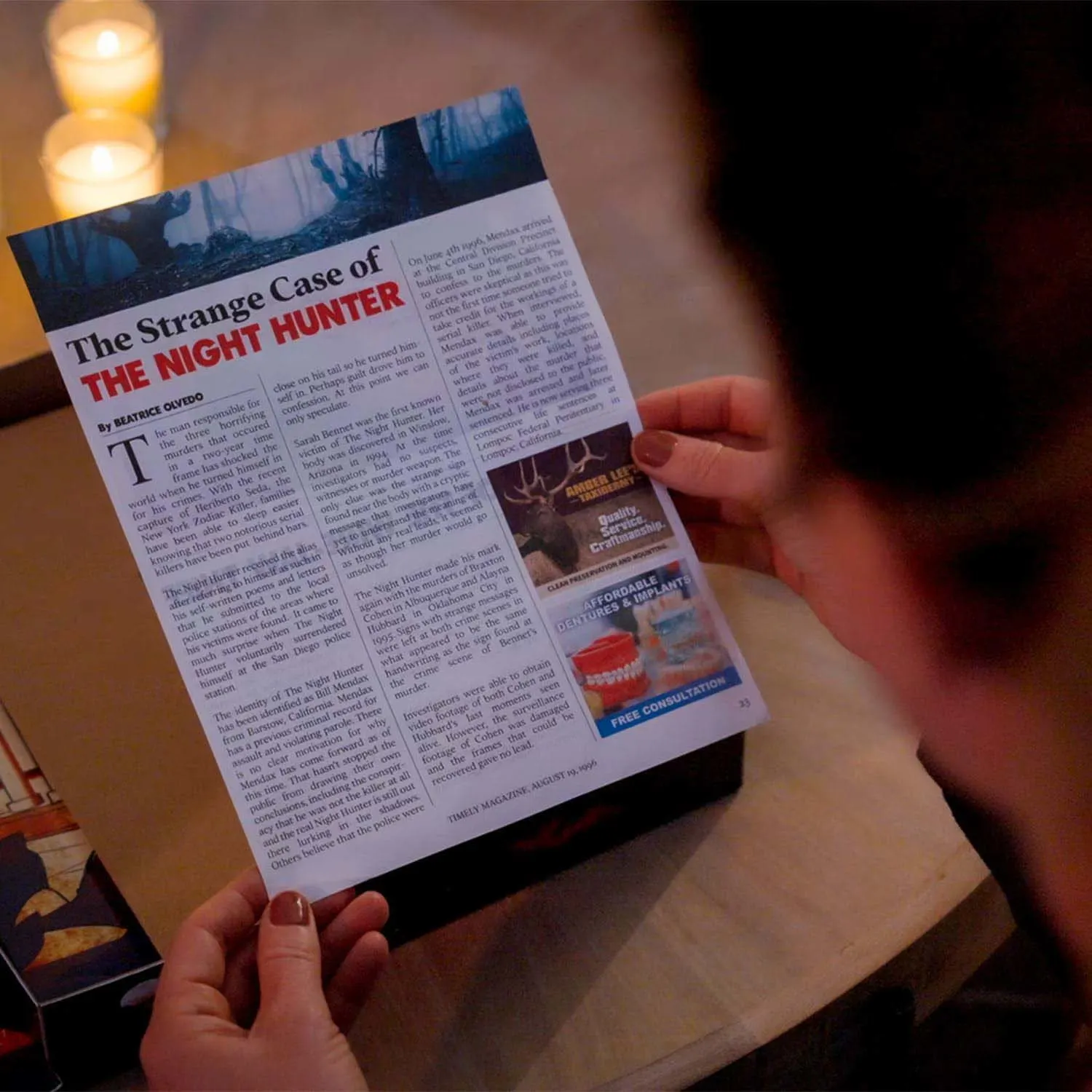 Murder Mystery Party The Night Hunter Game