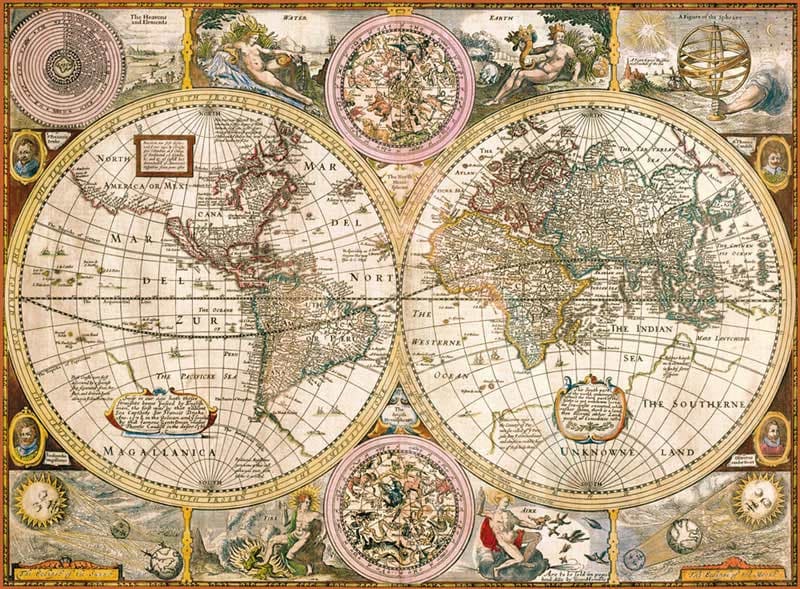 Old Map, 3000 pcs Maps & Geography