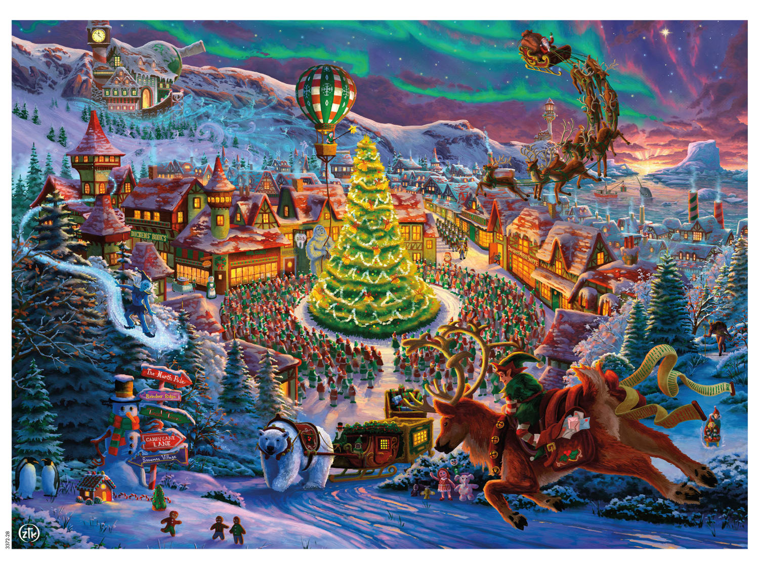 Santa's North Pole Zac Kinkade Classic Christmas - 1000 Piece