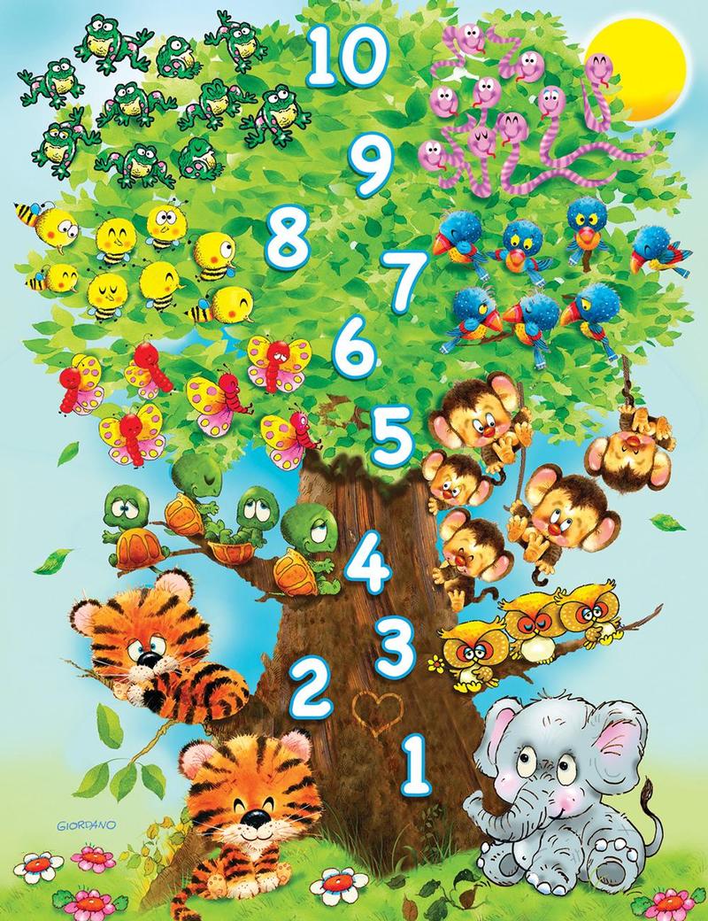 Counting Tree Animals Jigsaw Puzzle