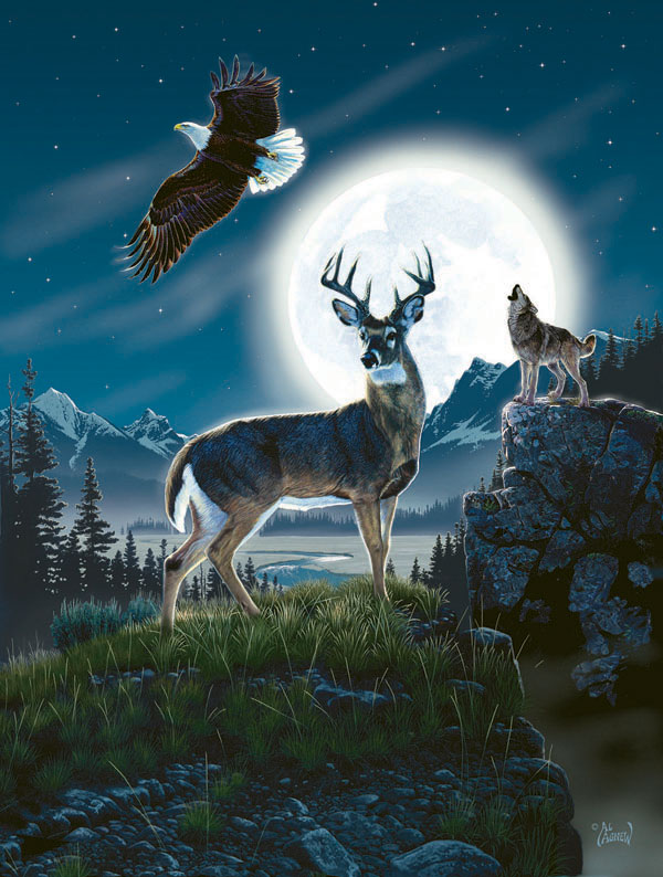 Call of the Night Eagle Jigsaw Puzzle