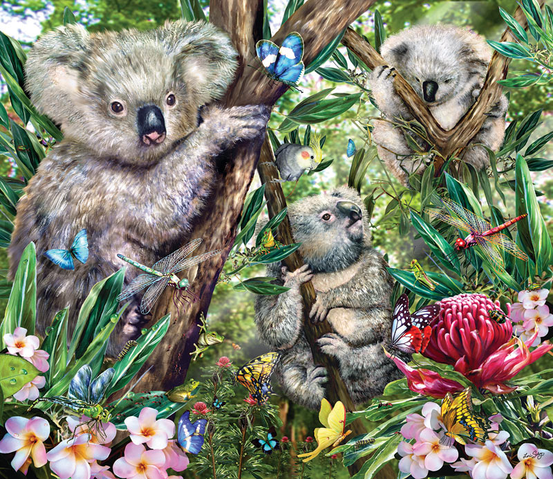 Koalas Flower & Garden Jigsaw Puzzle