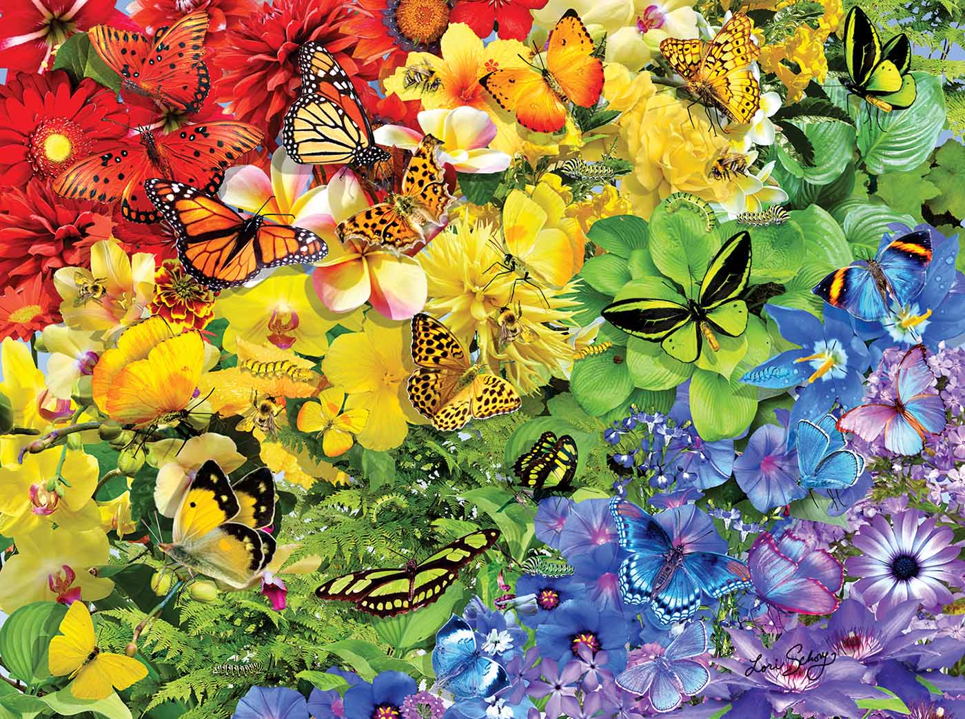 Rainbow Butterflies Butterflies and Insects Jigsaw Puzzle