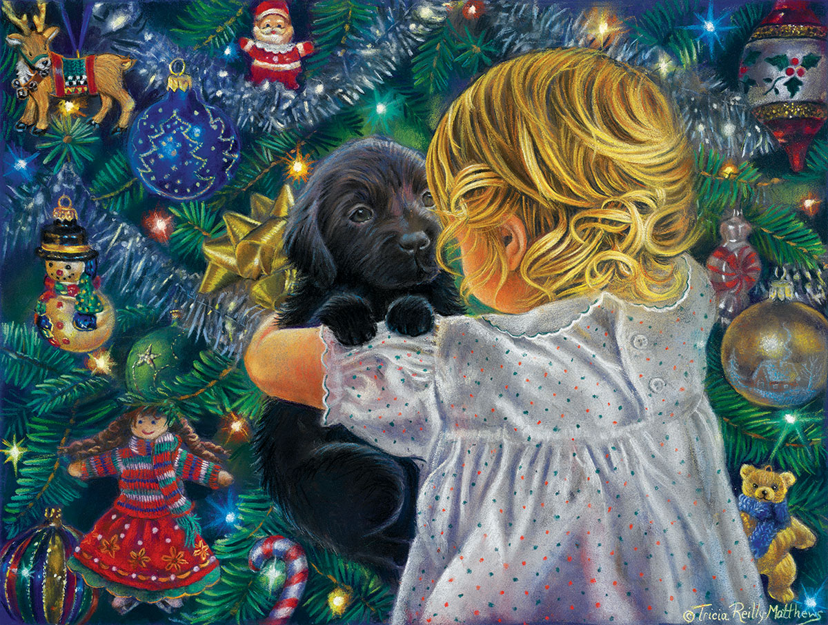 Puppy for Christmas Christmas Jigsaw Puzzle