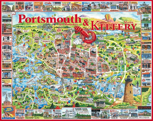 Portsmouth, NH & Kittery, ME Maps & Geography Jigsaw Puzzle