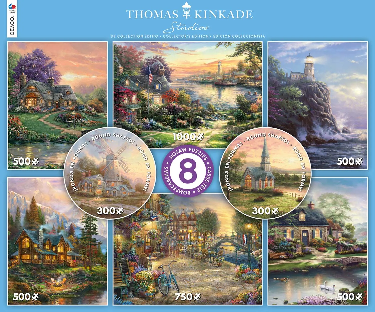 8 in 1, Multipack Thomas Kinkade Lighthouse