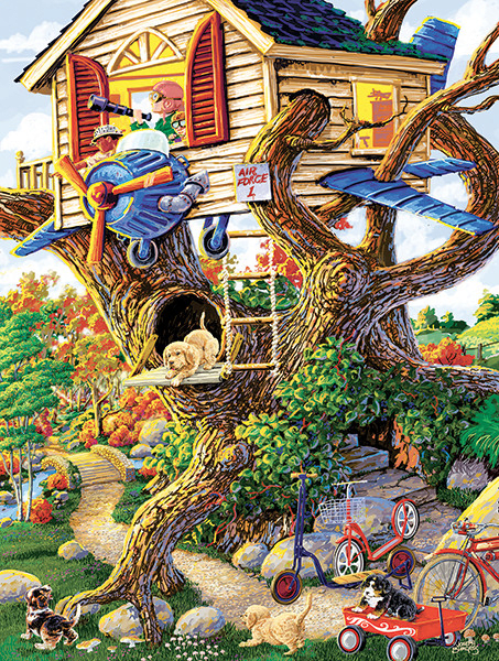 Boys Treehouse Dogs