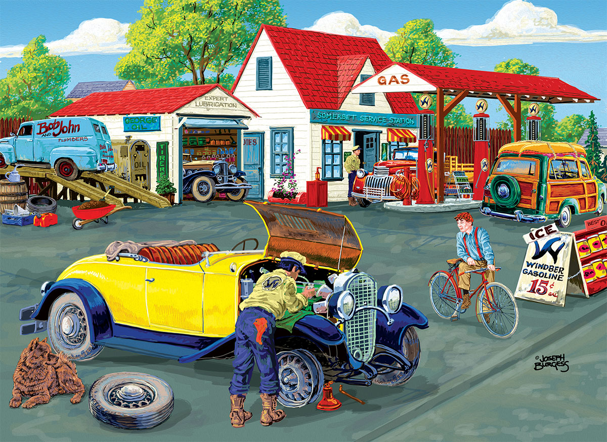 Somerset Service Station Car Jigsaw Puzzle