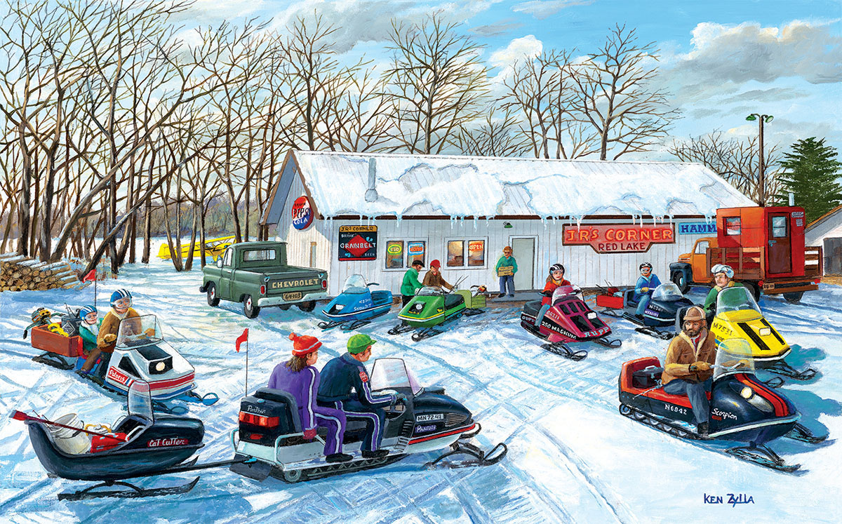 Red Lake Rendevous Winter Jigsaw Puzzle