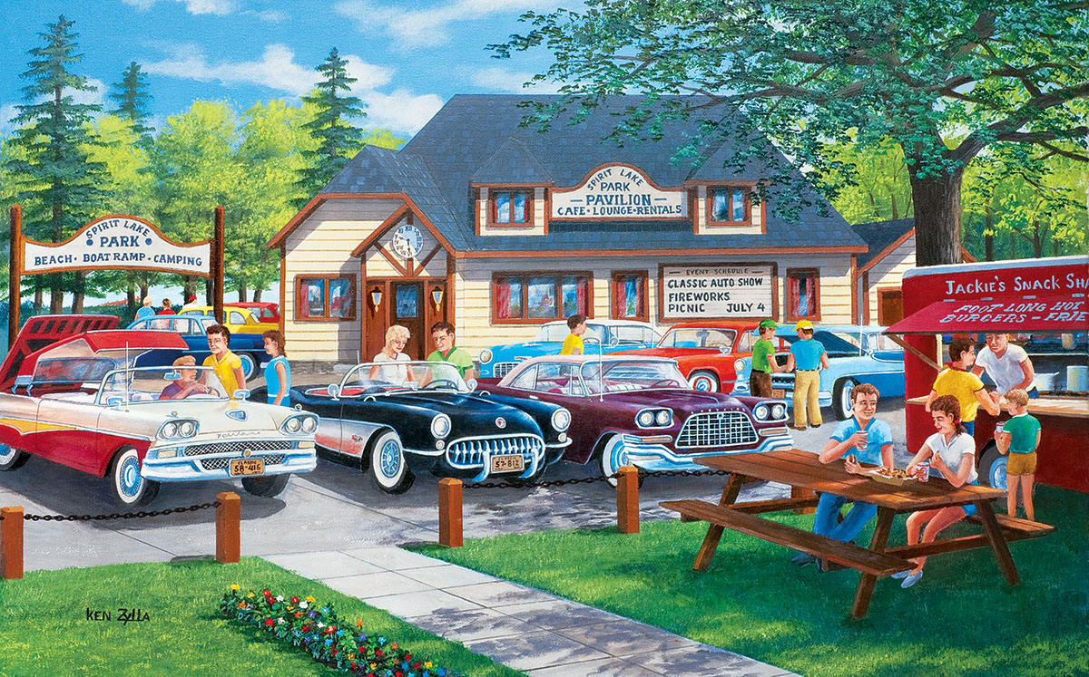Life in the Past Lane Car Jigsaw Puzzle