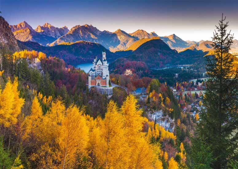 Autumnal Neuschwanstein Castle