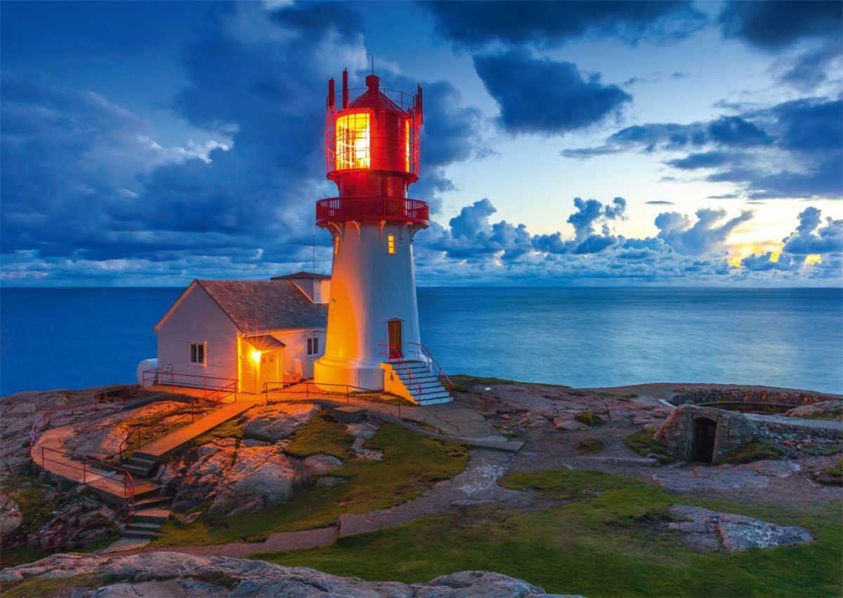Lighthouse At Twilight Lighthouse Jigsaw Puzzle