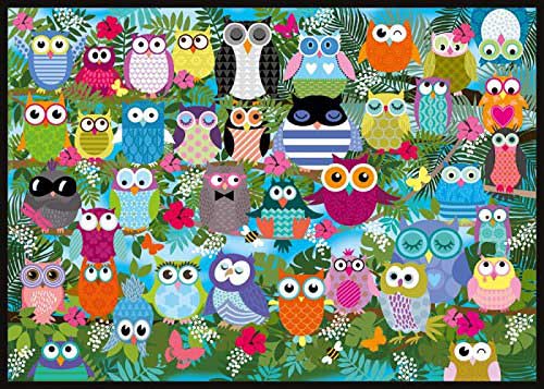 Collage Of Owls Birds Jigsaw Puzzle