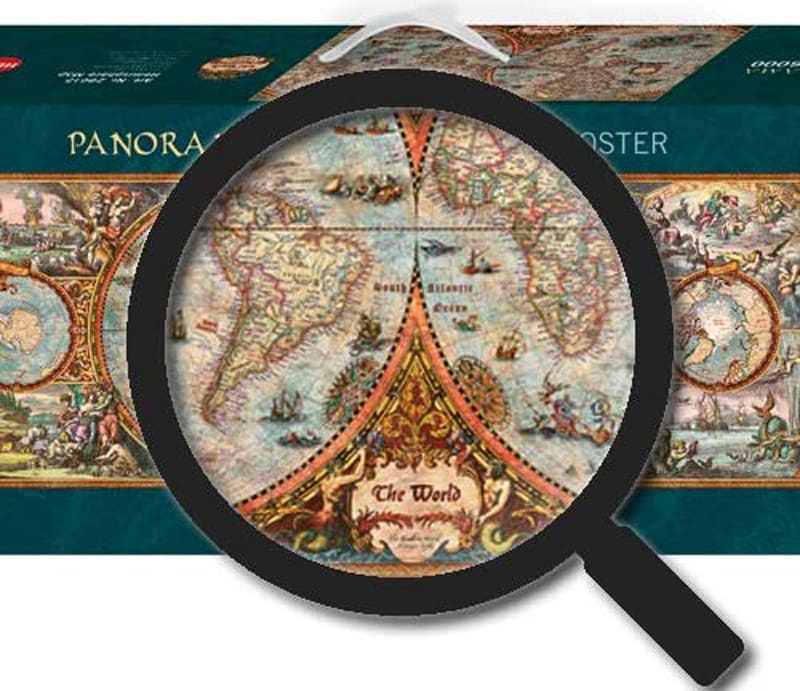 Map Art, Hemisphere Map