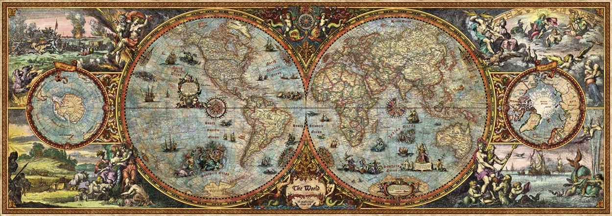 Hemisphere Map Maps & Geography Jigsaw Puzzle
