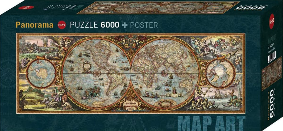 Map Art, Hemisphere Map