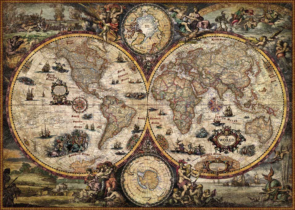 Vintage World Maps & Geography Jigsaw Puzzle