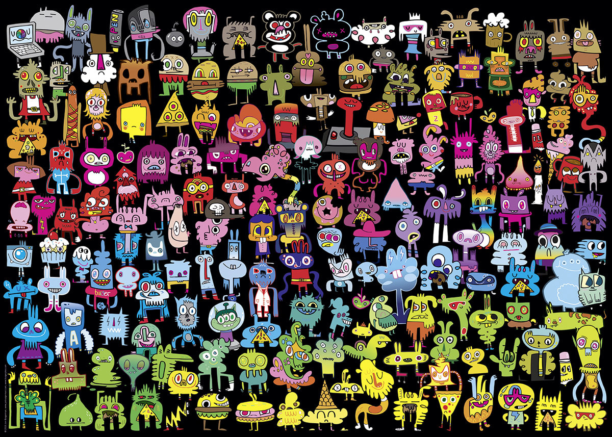 Doodle Rainbow - 1000 Piece Jigsaw Puzzle by Heye | Serious
