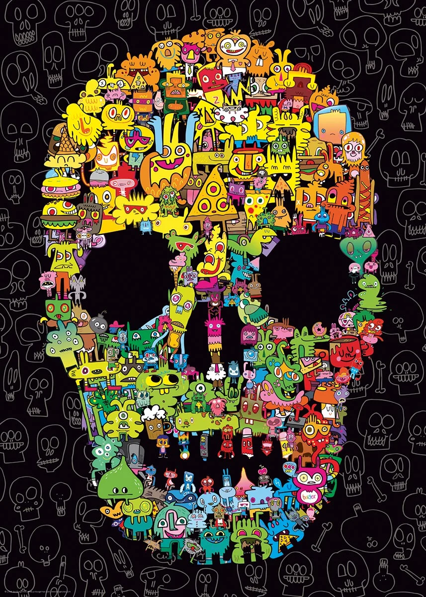 Doodle Skull Day of the Dead
