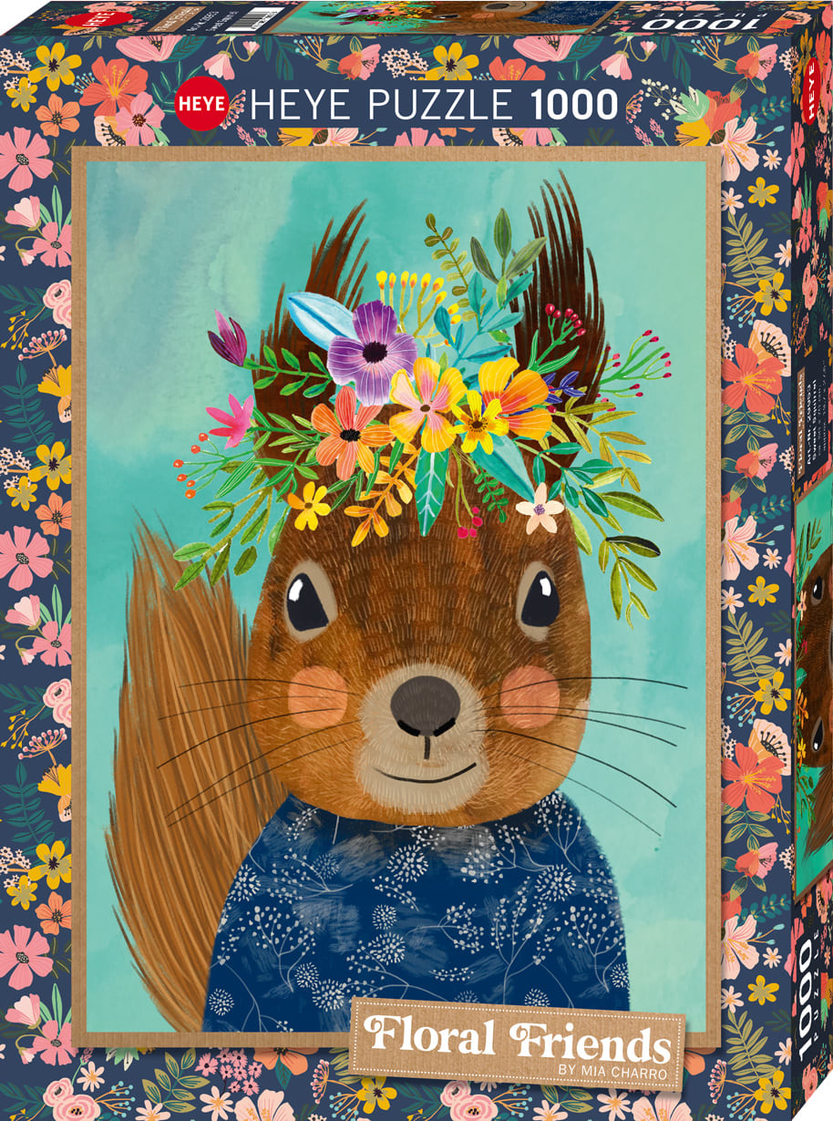 Sweet Squirrel, Floral Friends