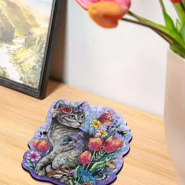 Wooden Puzzles: Lovely Cat