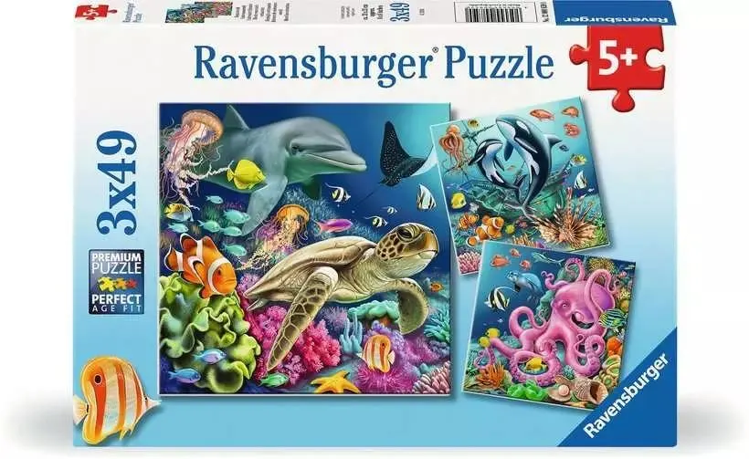 Underwater 3x49 Pc Puzzle Sea Life