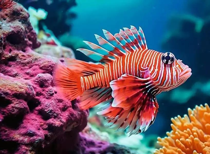 Red Lionfish Fish