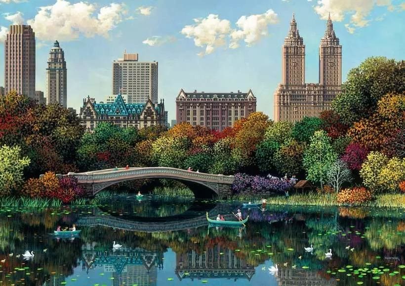 NY Central Park, Bow Bridge Landmarks & Monuments